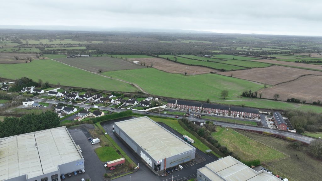 Ariel View of ARO Logistics Warehouse in Tullamore, Ireland.